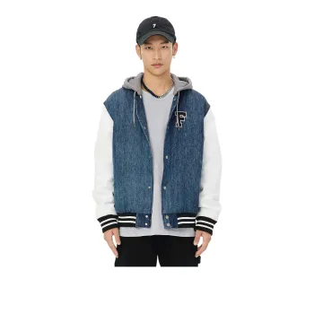 FUN Puffer Jacket Men's Denim Blue