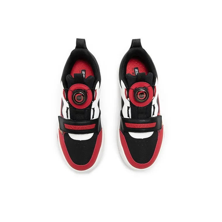 XTEP Wear Resistant Support Low Top Kids' Skateboarding Shoes Black Transcend Red Kids'-3