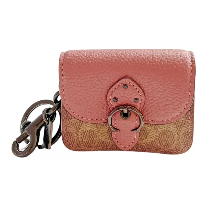 COACH Leather Bag Charm Bag Merch Mini Women's Pink-1