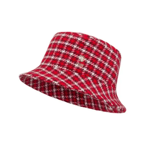 DIOR Sheep Wool Bucket Hats Kids' Red