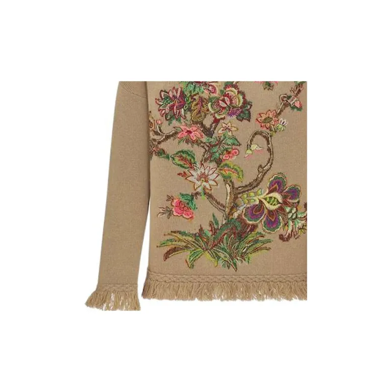 DIOR FW23 Embroidered Sweater Sweater Women's Brown-4