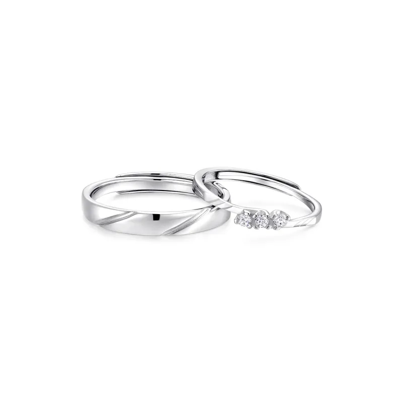 KADER 925 Sterling Silver Rings Unisex Silver Box-1