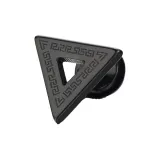 Gun Black Cut-Out Triangle Stud Earrings (Single)