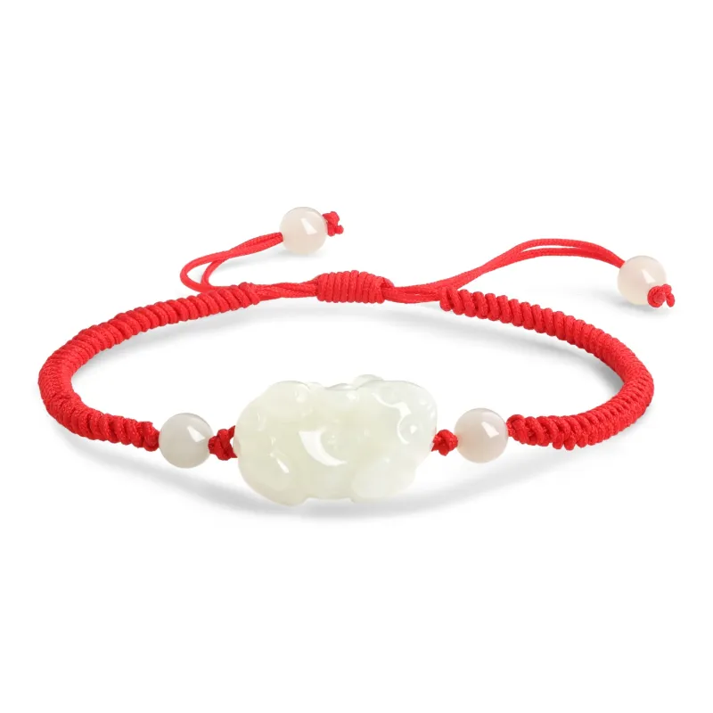 Lao Feng Xiang Hetian Jade Bracelets White Jade/Pale Greenish White Jade Unisex-1