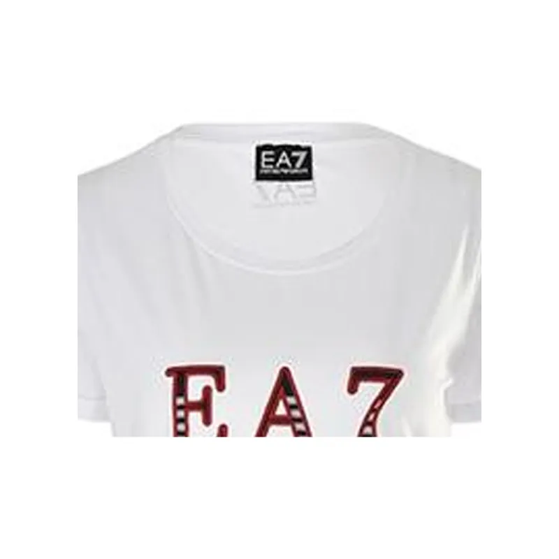 EMPORIO ARMANI EA7 Short Sleeved Dresses Women's White-3