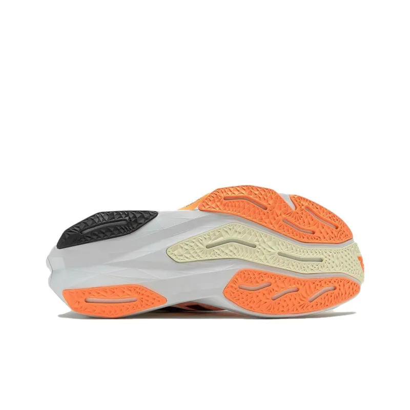 New Balance Rebel V4 Anti Slip Wear Resistant Low Top Running Shoes Unisex White Orange D Width-4