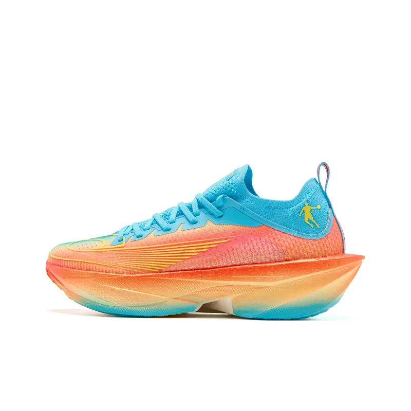 QIAODAN Feiying Plaid 2.0 Running Shoes Men Low Top Flame Red/Ice Blue-0