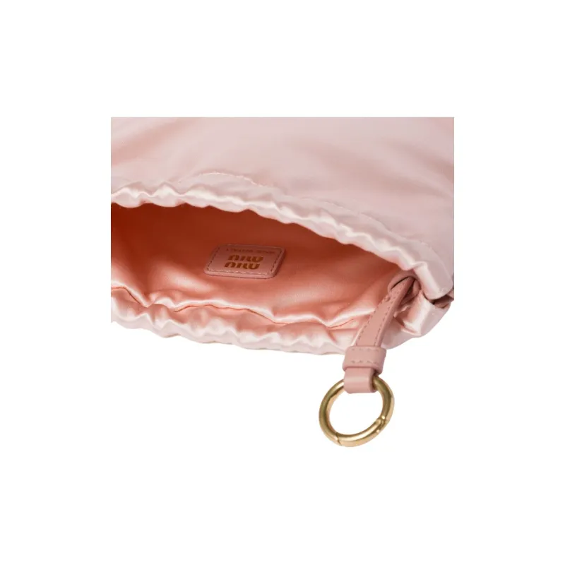 MIU MIU Satin Clutch Regular Women's Pink-3