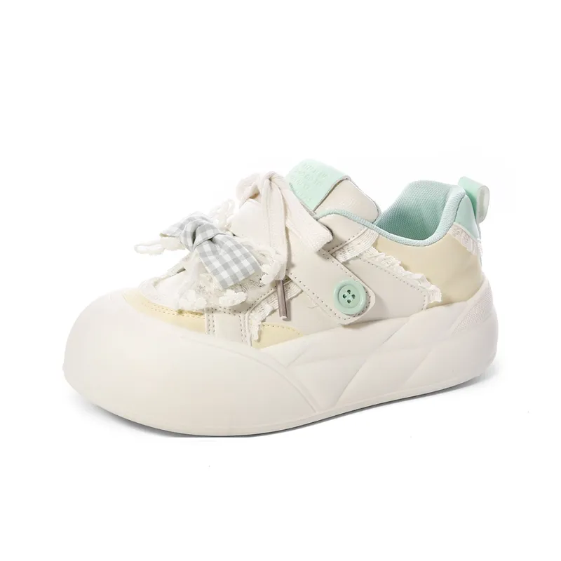 Lovely You Wear-resistant And Lightweight Low-Top Skateboard Shoes Women's Yellow Green-13