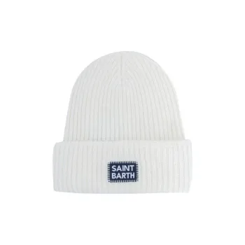 MC2 Saint Barth Berry Logo Patch Knitted Beanie