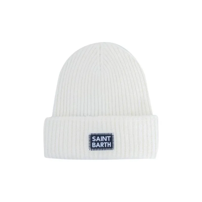 MC2 Saint Barth Berry Logo Patch Knitted Beanie-0