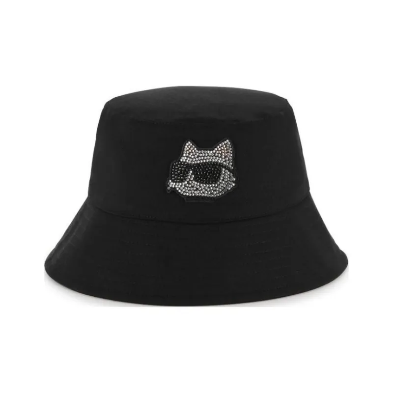 Karl Lagerfeld Kids Logo print Cotton Bucket Hat-0