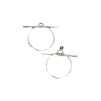 HERMES 925 Sterling Silver Earrings Women's Silver