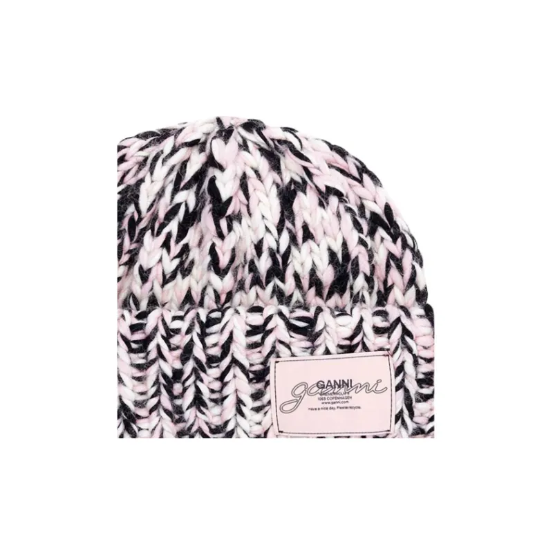 GANNI Crochet knit Wool Beanie-2