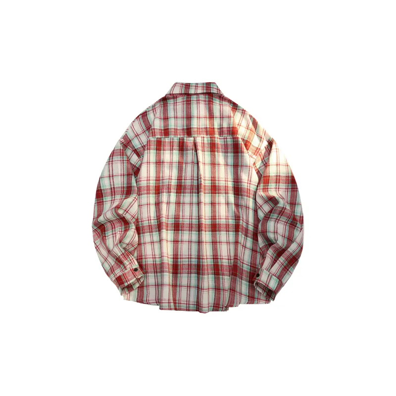 FASTFISH Shirt Unisex Red Plaid-1