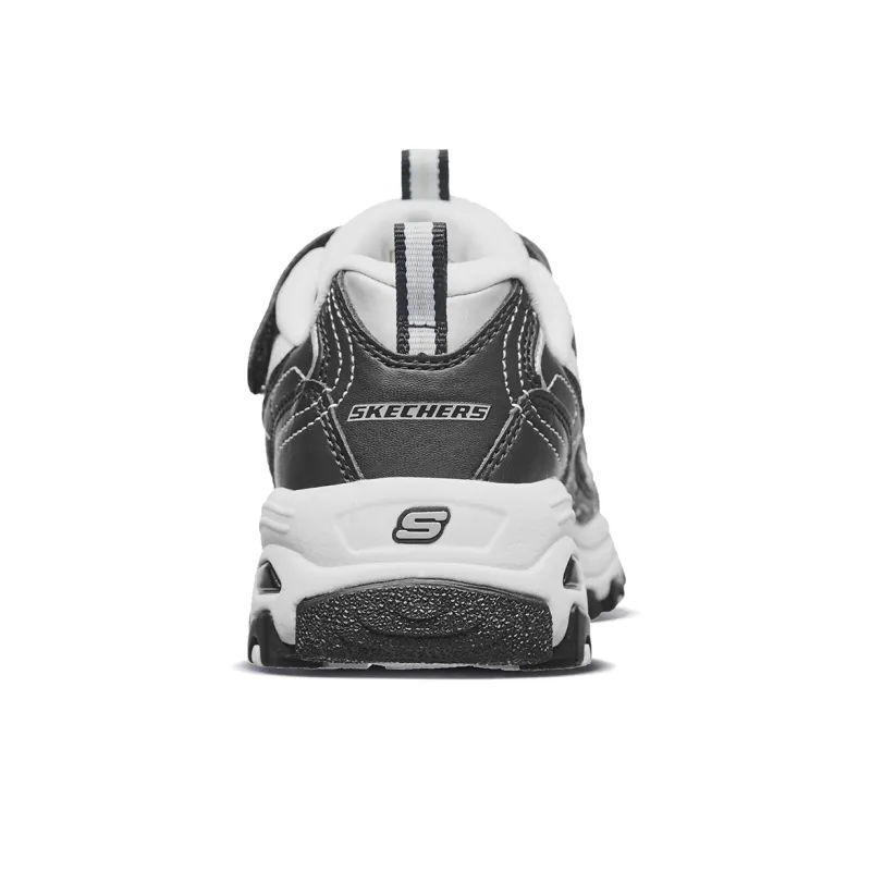 Skechers Abrasion Resistant And Anti Kick Low Top Kids Lifestyle Shoes Black White Teenagers-4