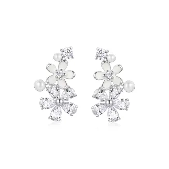 KADER 925 Sterling Silver Stud Earrings Women's Silver, Box Birthday Girlfriend Bestie