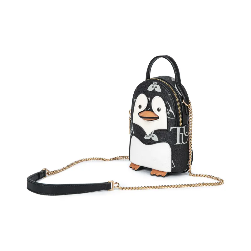 TUCANO PU Patch PVC Cell Phone Pouch Women's Black/White-2