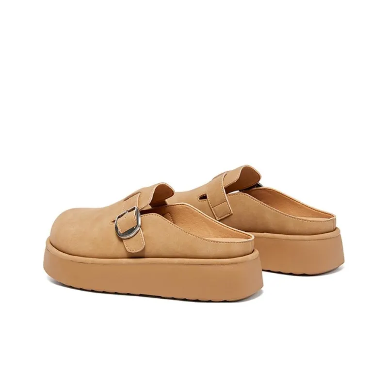 DAPHNE Slip Resistant Wrap toe Slippers Women's Camel-3