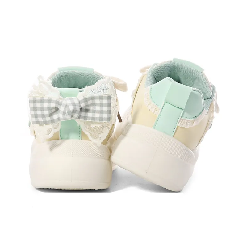 Lovely You Wear-resistant And Lightweight Low-Top Skateboard Shoes Women's Yellow Green-16
