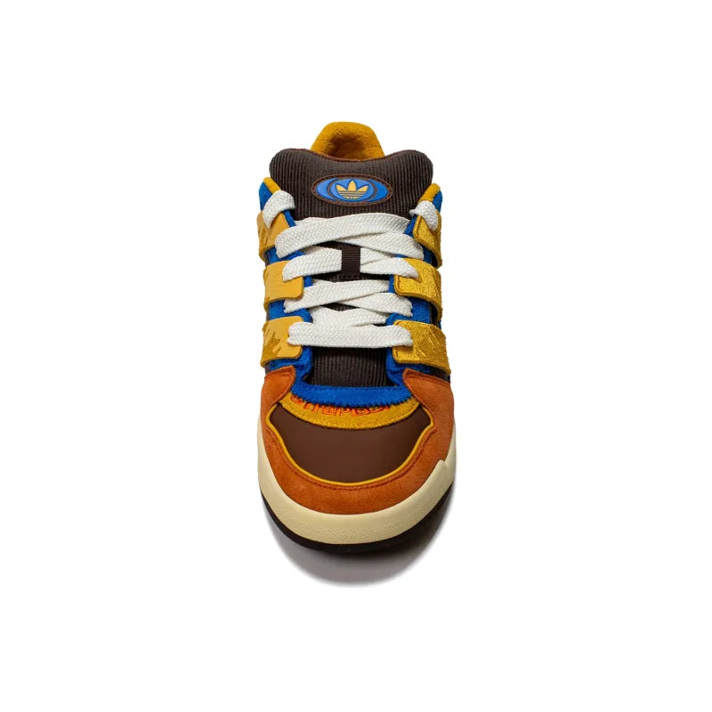 Adidas Originals FORUM Anti-Slip Wear-Resistant Low-Top Skateboard Shoes Unisex Brown Blue-6