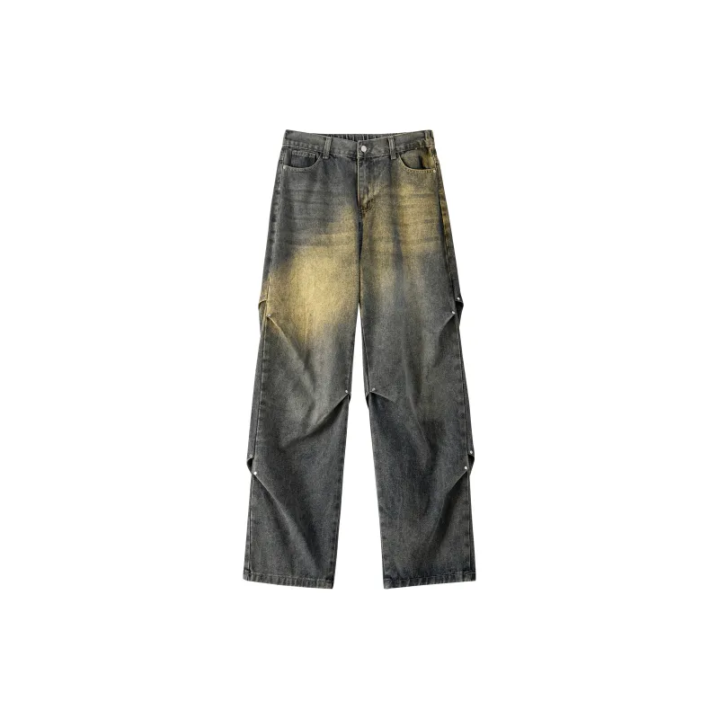 PAINT STAIN Jeans Unisex Dark Purple-41