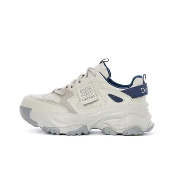 DAPHNE Low Top Chunky Sneakers Women's Velvet Gray Blue