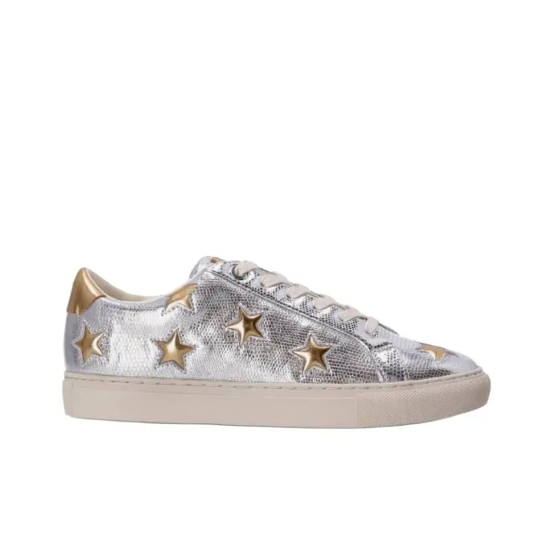 Kurt Geiger London Lane Star Low-Top Skateboard Shoes Women's Silver-1