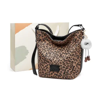 15 MINS Bucket Bags Shoulder Bag Crossbody Bag Fabric Large Size Women's Midnight Black