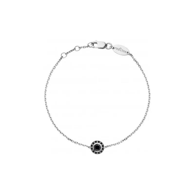 Redline White Gold Diamond Bracelets Men's Black-0