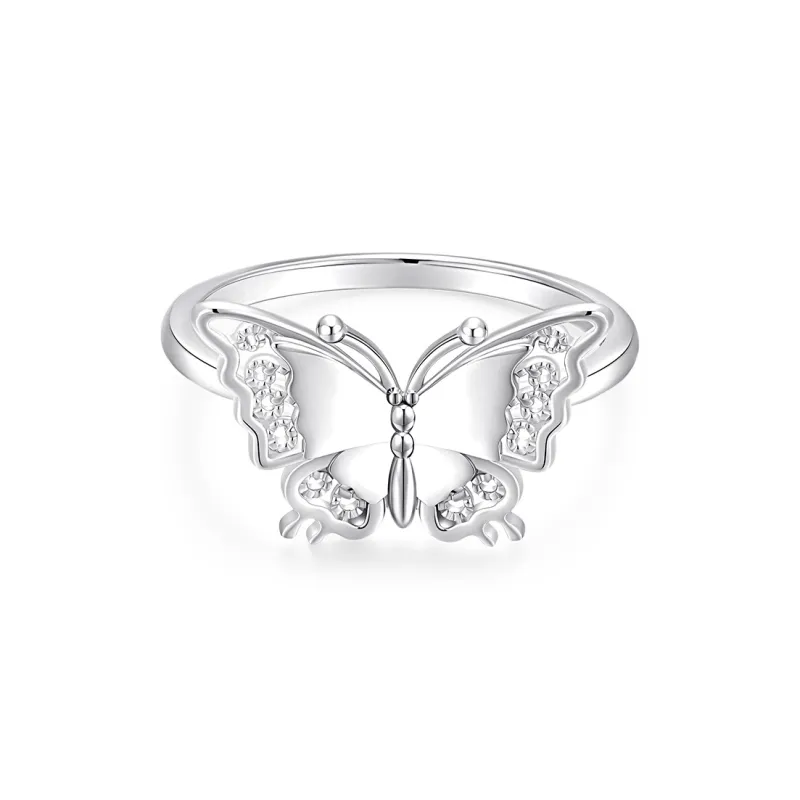 KADER 925 Sterling Silver Rings Women's Silver Girl Friend Good Luck Box-1