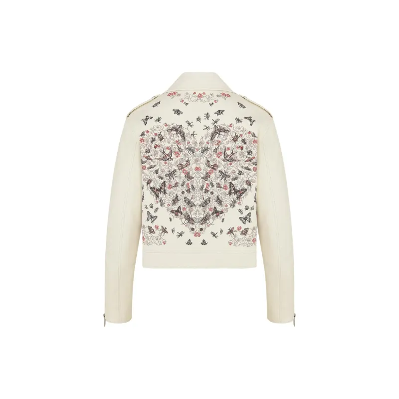 DIOR SS25 Leather Jacket Women's Ecru-1