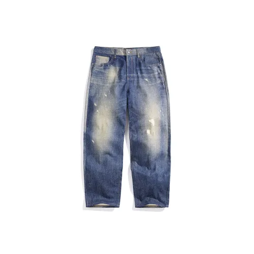PEACEBIRD MEN Jeans Men Denim Medium Blue 1