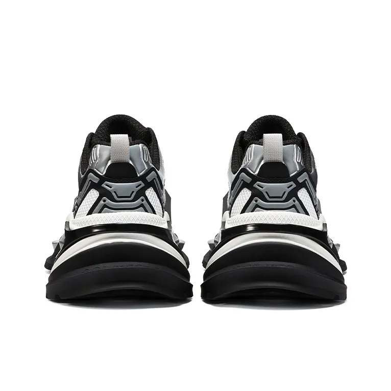 OGR Anti-Slip And Wear-Resistant Lightweight Height Increasing Low-Top Chunky Sneakers Unisex Gray-5