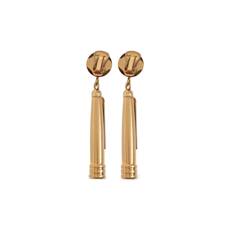 MOSCHINO Engraved Clip on Earrings-1