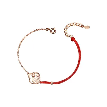 KADER 925 Sterling Silver Bracelets Women's Red New Year Box Fortune And Peace