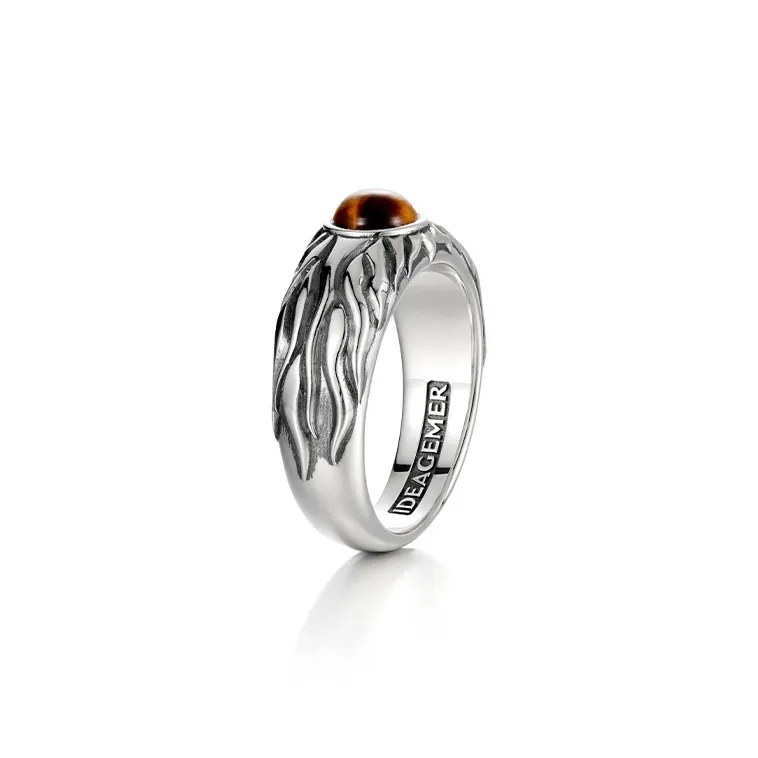 IDEAGEMER 925 Sterling Silver Rings Men's-4