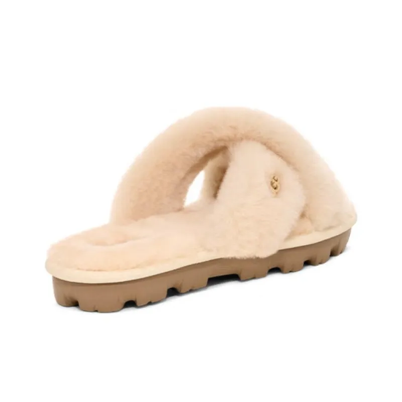 UGG Slip Resistant Abrasion Resistant Slide Slippers Women's Beige-5