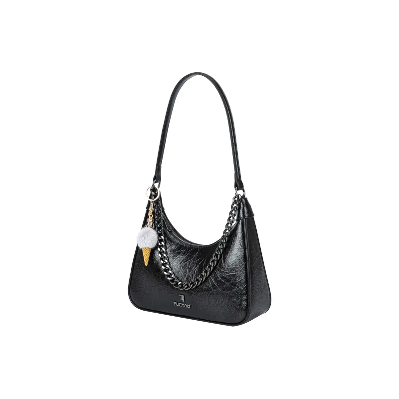 TUCANO Cow Leather One Shoulder Shoulder Bag Handbag Crossbody Bag Regular Women's Brown/Black-6