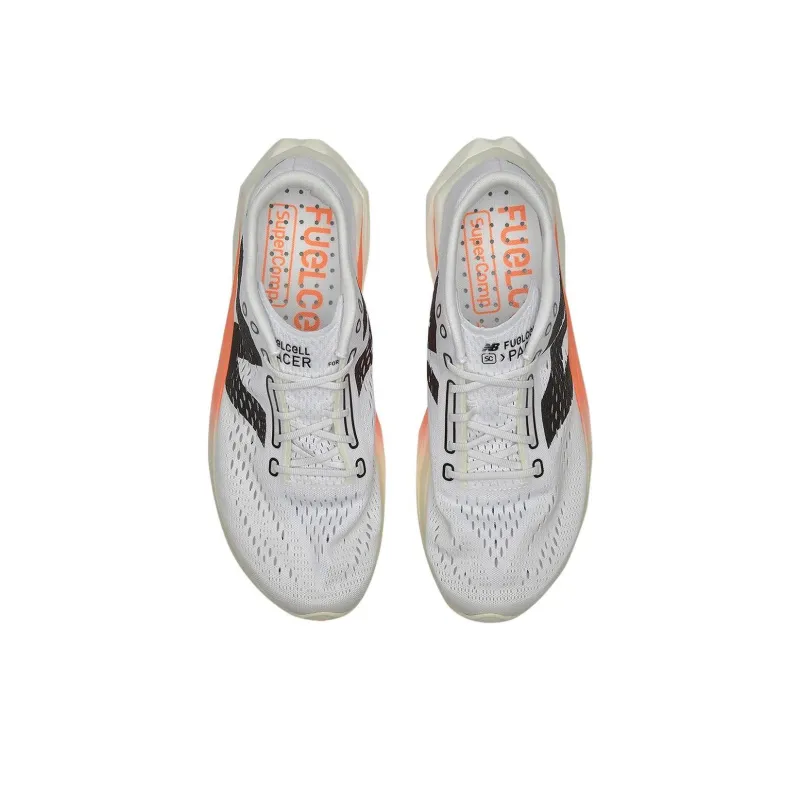 New Balance SuperComp Pacer V2 Anti Slip Wear Resistant Low Top Casual Running Shoes Men's White Black 2E Width-2