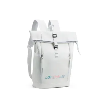 LOVERPUSS Polyurethane Backpack Unisex Aurora White