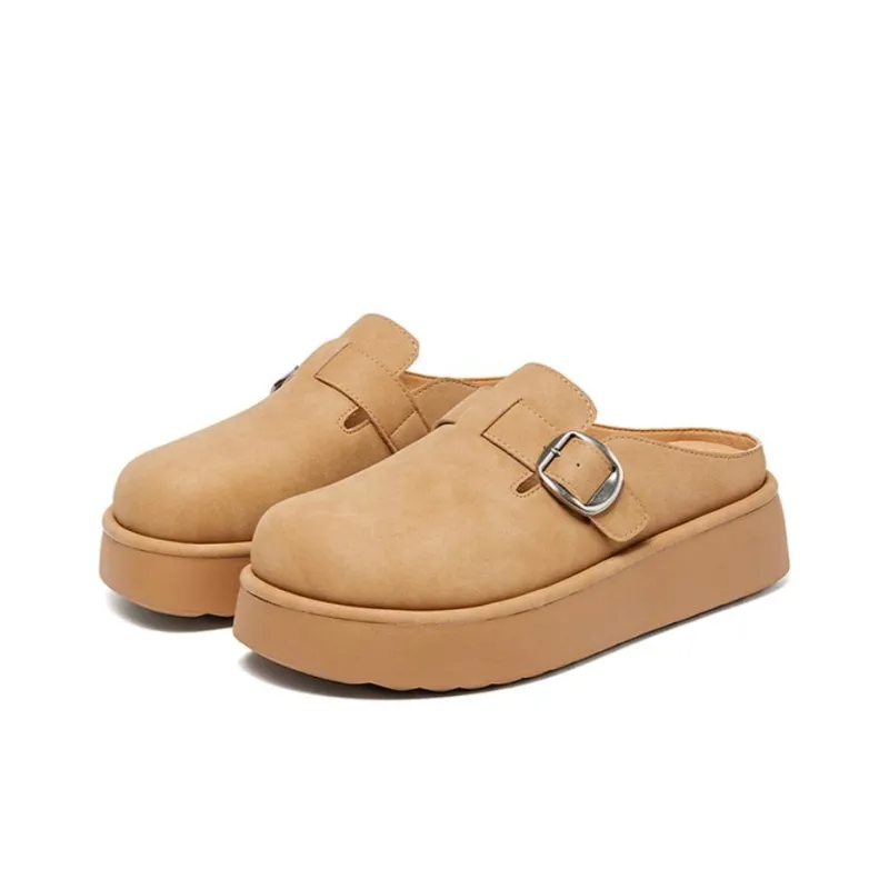 DAPHNE Slip Resistant Wrap toe Slippers Women's Camel-2