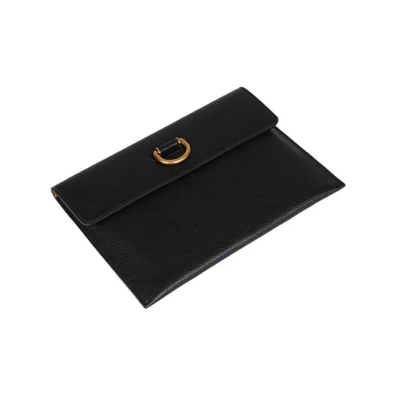 Burberry Leather Storage Bag Clutches Women's Black-2