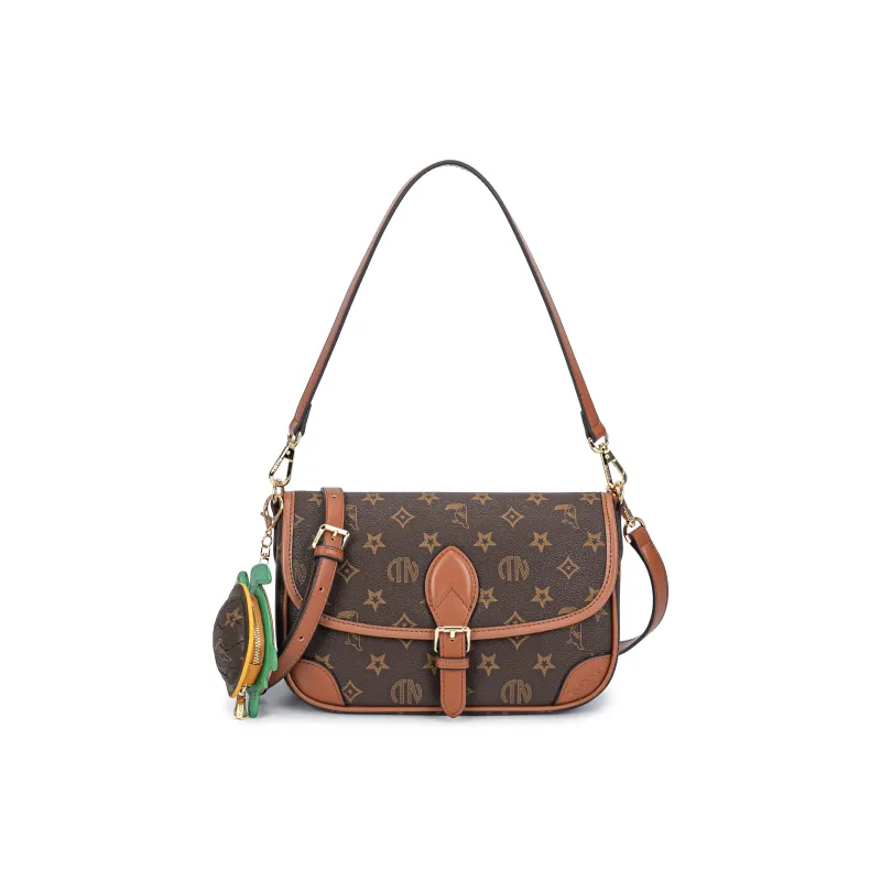 TUCANO PVC Shoulder Bag Baguette Bag One Shoulder Handbag Regular Women's Brown-1