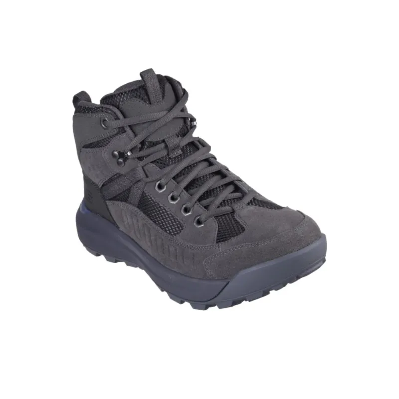 Skechers Anti Slip Wear Resistant High Top Casual Shoes Men's Gray-2