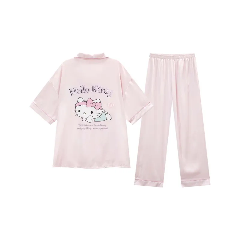 GUKOO x Hello Kitty Pajama Set Women's Light Peach Pink-0