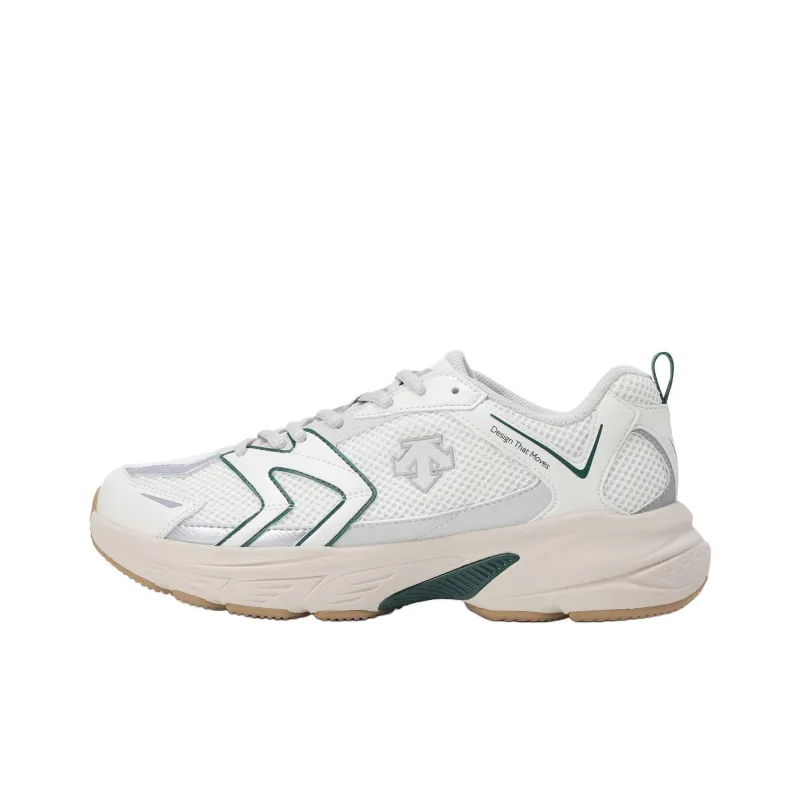 DESCENTE Dimarathon V2 Anti Slip Wear Resistant Low Top Running Shoes Unisex White Green-0
