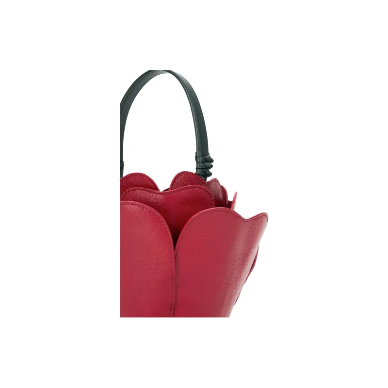 Staud Cow Leather Bucket Bag Handbag Women's Red-2