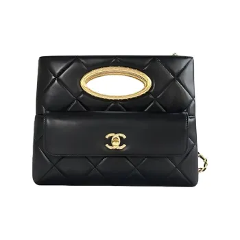 CHANEL Leather Shoulder Bag, Crossbody Bag, Handbag Women's Black