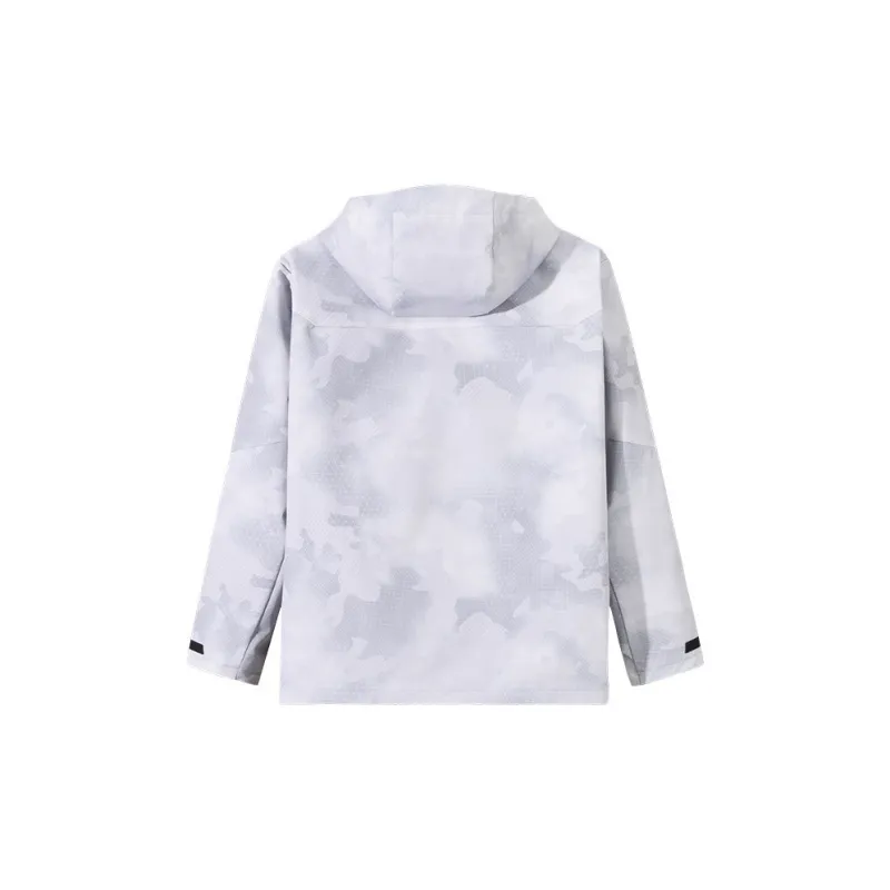 Anta Variety Training Collection Trench Coat Men's Pure White/All Over Print-1